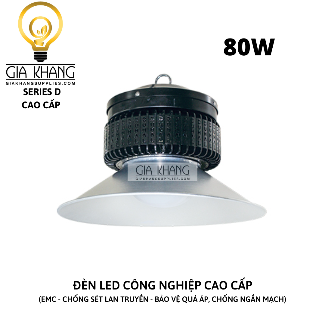 Đèn Choá LED Nhà Xưởng 80W EMC Cao cấp với độ sáng hiệu quả cao sẽ mang lại không gian làm việc trong nhà xưởng của bạn trở nên thân thiện và sinh động. Chỉ cần một số lượng ít đèn LED này, bạn sẽ tiết kiệm được kinh phí và năng lượng đáng kể trong việc chiếu sáng khu vực sản xuất của mình.