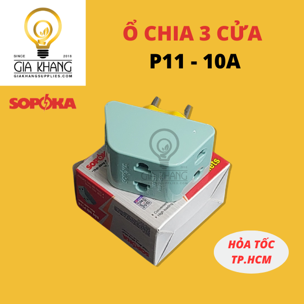 ổ cắm chia 3 cửa