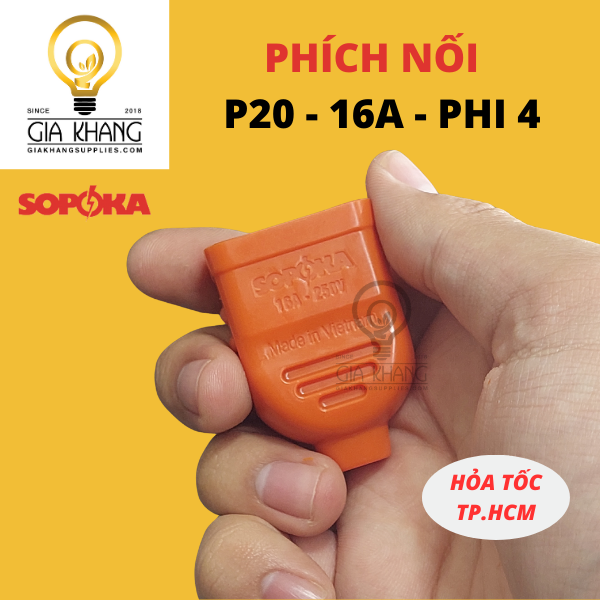 phích nối phi 4 16a sopoka