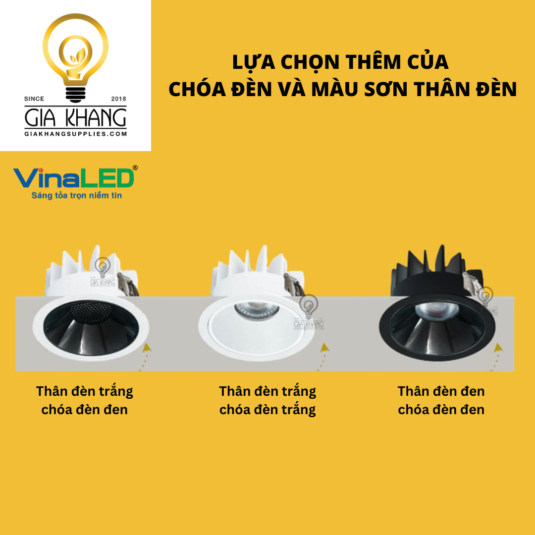 lỰA CHỌN màu thân đèn và chóa đèn vinaled giakhang supplies