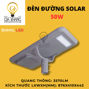 Đèn Đường Năng Lượng Mặt Trời (Solar) 50W IP65 của DUHAL LED