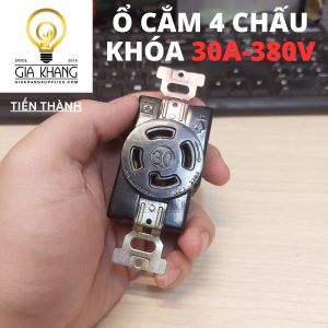 ổ cắm 4 chấu khóa oc7-2707 3p 30a-380V của tiến thành