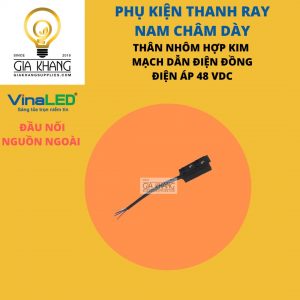 Đầu nối nguồn đèn gắn thanh ray nam châm hệ ray