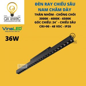 Đèn rọi chiếu điểm spotlight ray nam châm m20 cao cấp 36W vinaled - Gia Khang Supplies (12)
