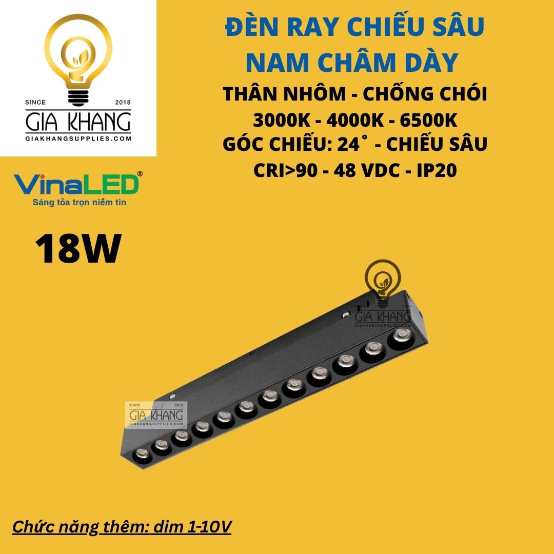 Đèn rọi spolight chiếu điểm ray nam châm m20 cao cấp 6W vinaled - Gia Khang Supplies (9) Đèn rọi spolight chiếu điểm ray nam châm m20 cao cấp 6W vinaled - Gia Khang Supplies (9)