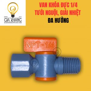 van khóa PT 1/4 dùng cho ống đa hướng tưới nguội, giải nhiệt