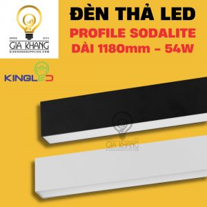 ĐÈN THẢ LED Profile Sodalite DÀI 1180mm công suất 54W thân nhôm của kingled